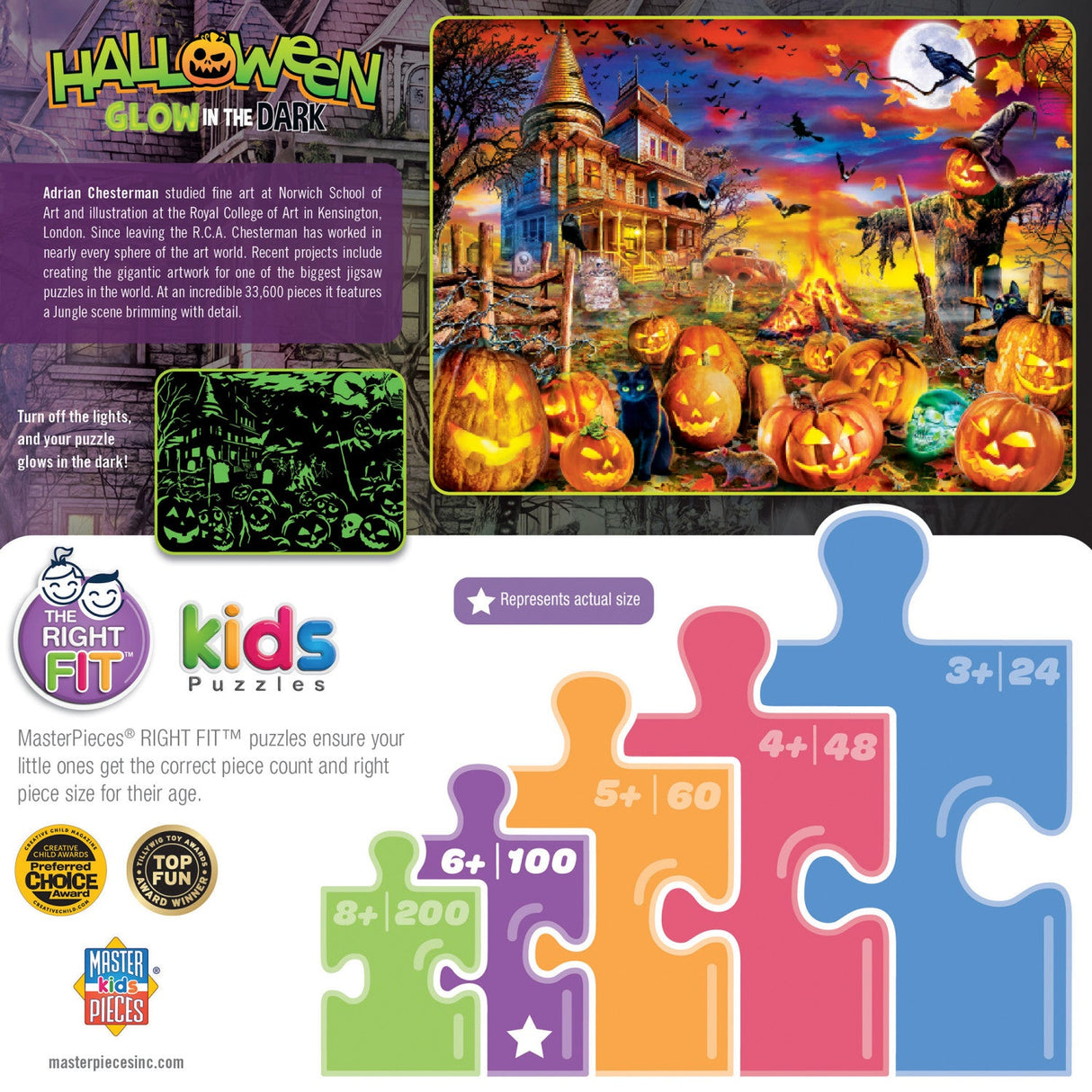 Halloween Glow in the Dark - The Pumpkin King 100 Piece Jigsaw Puzzle