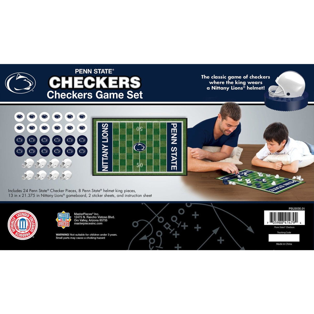 Penn State Nittany Lions Checkers Board Game