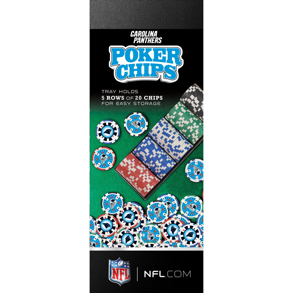 Carolina Panthers 100 Piece Poker Chips