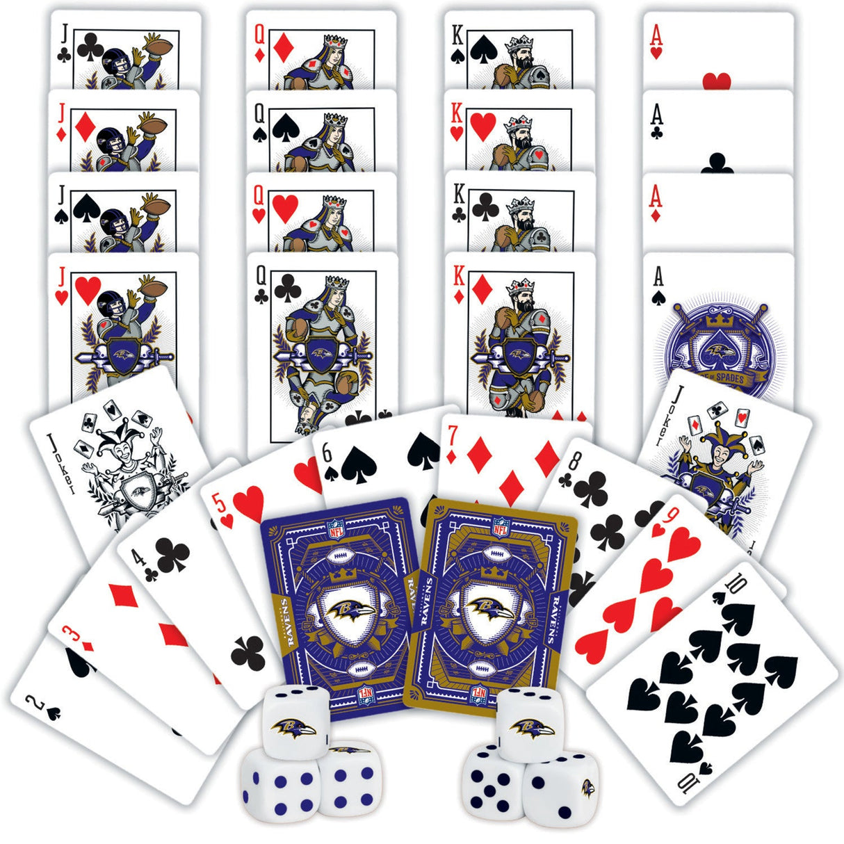 Baltimore Ravens - 2-Pack Playing Cards & Dice Set