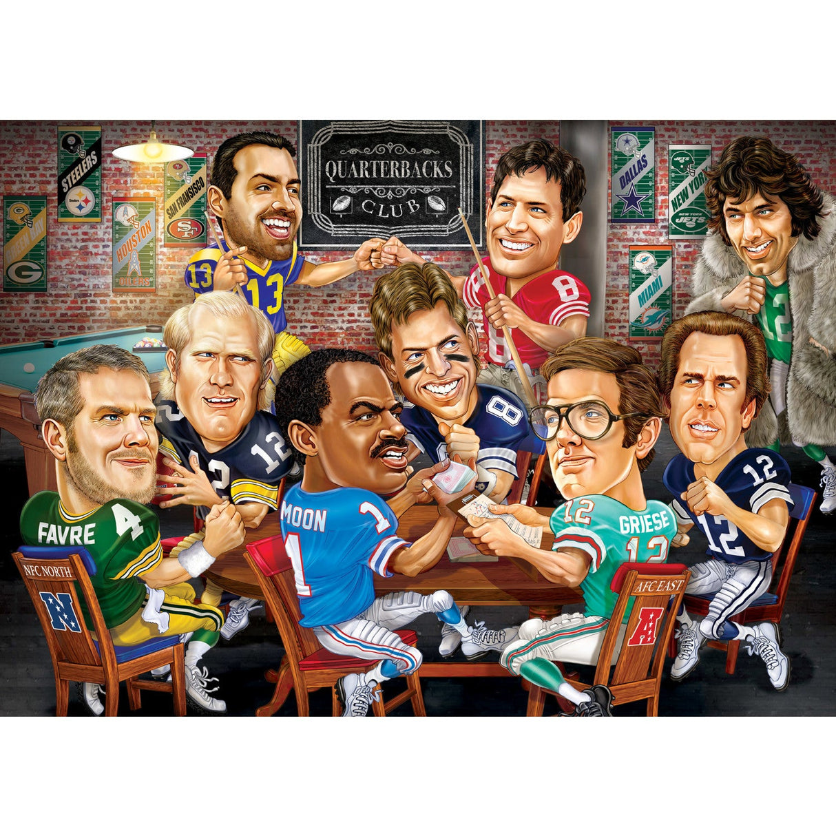 NFL Quarterbacks Club - All Time Greats 500 Piece Jigsaw Puzzle