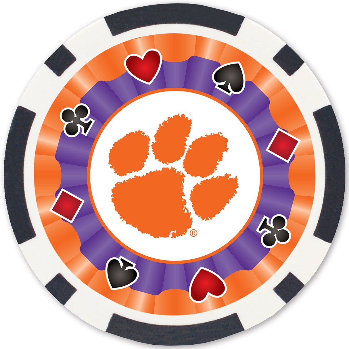 Clemson Tigers 100 Piece Poker Chips