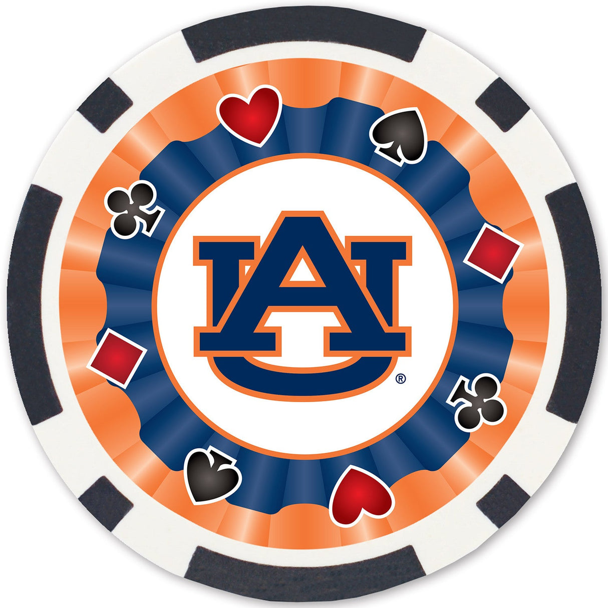 Auburn Tigers 100 Piece Poker Chips