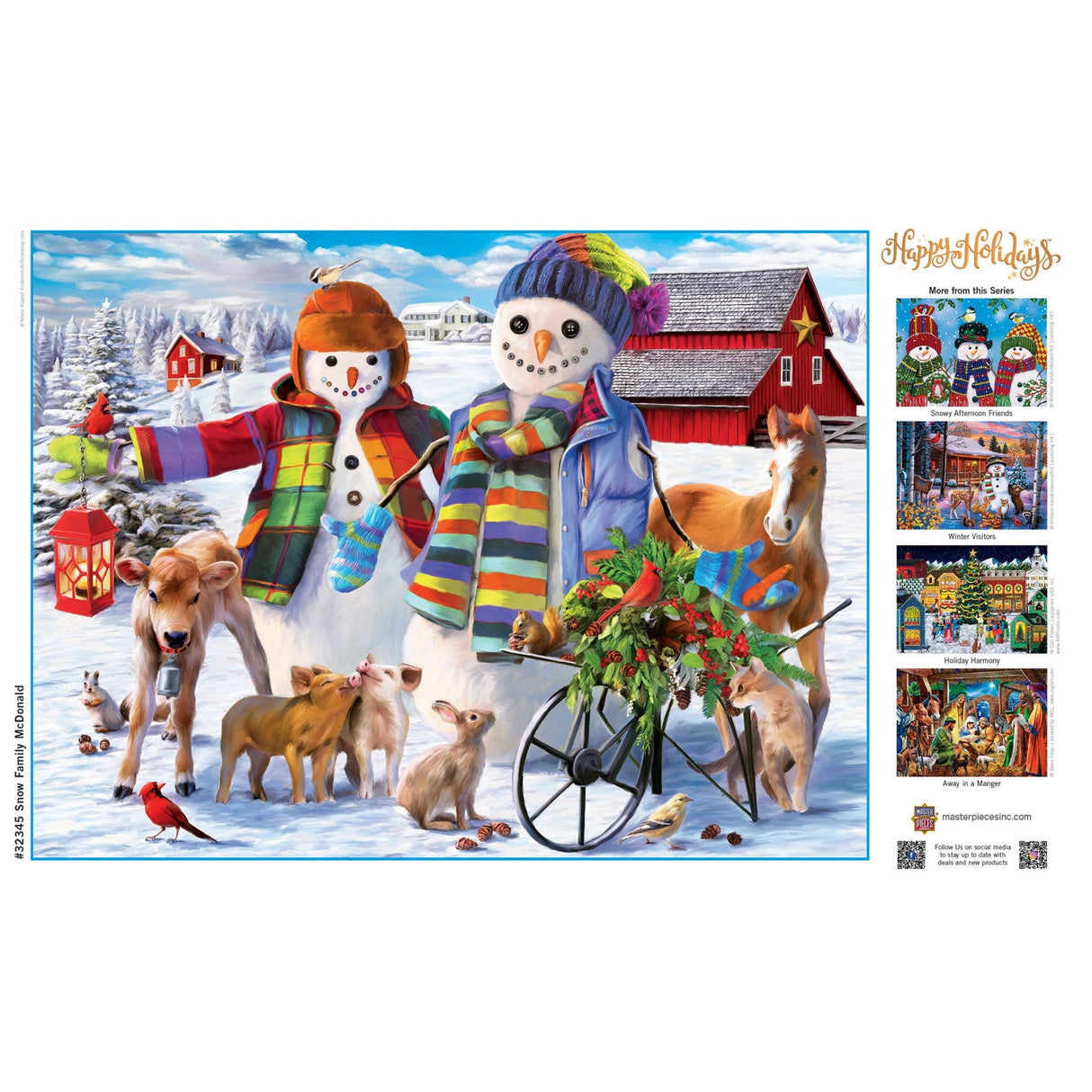 Happy Holidays - Snow Family McDonald 300 Piece EZ Grip Jigsaw Puzzle