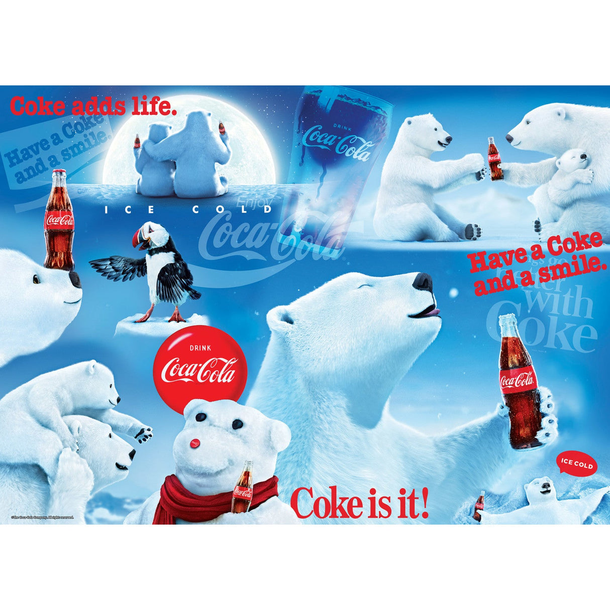 Coca-Cola Polar Bears 1000 Piece Jigsaw Puzzle