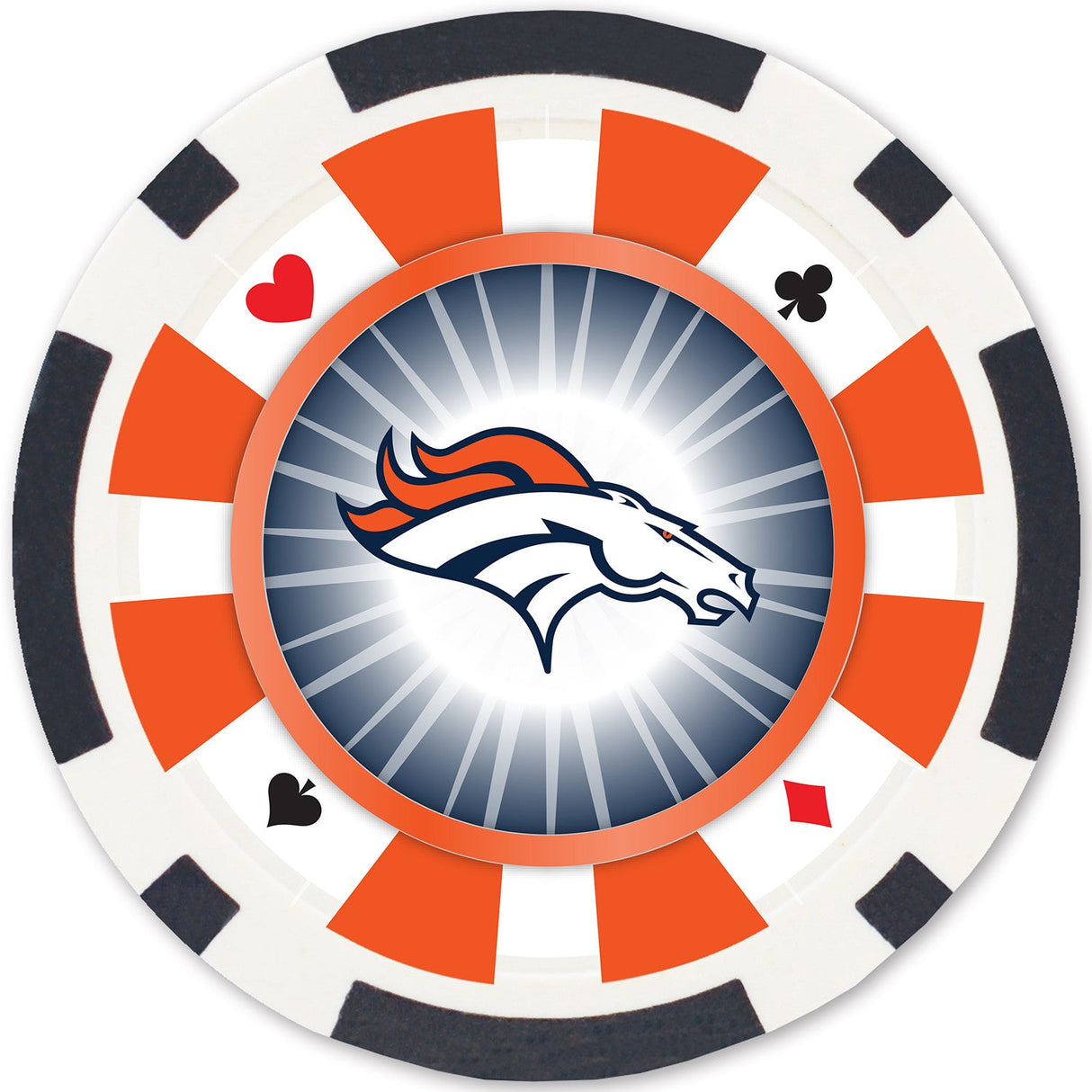 Denver Broncos 100 Piece Poker Chips