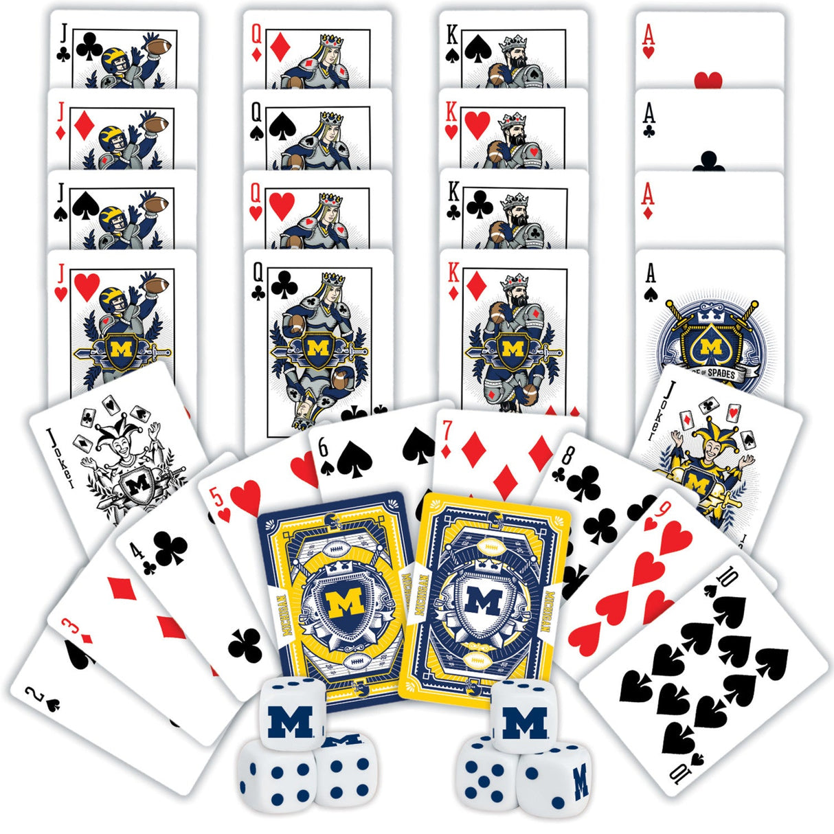 Michigan Wolverines - 2-Pack Playing Cards & Dice Set