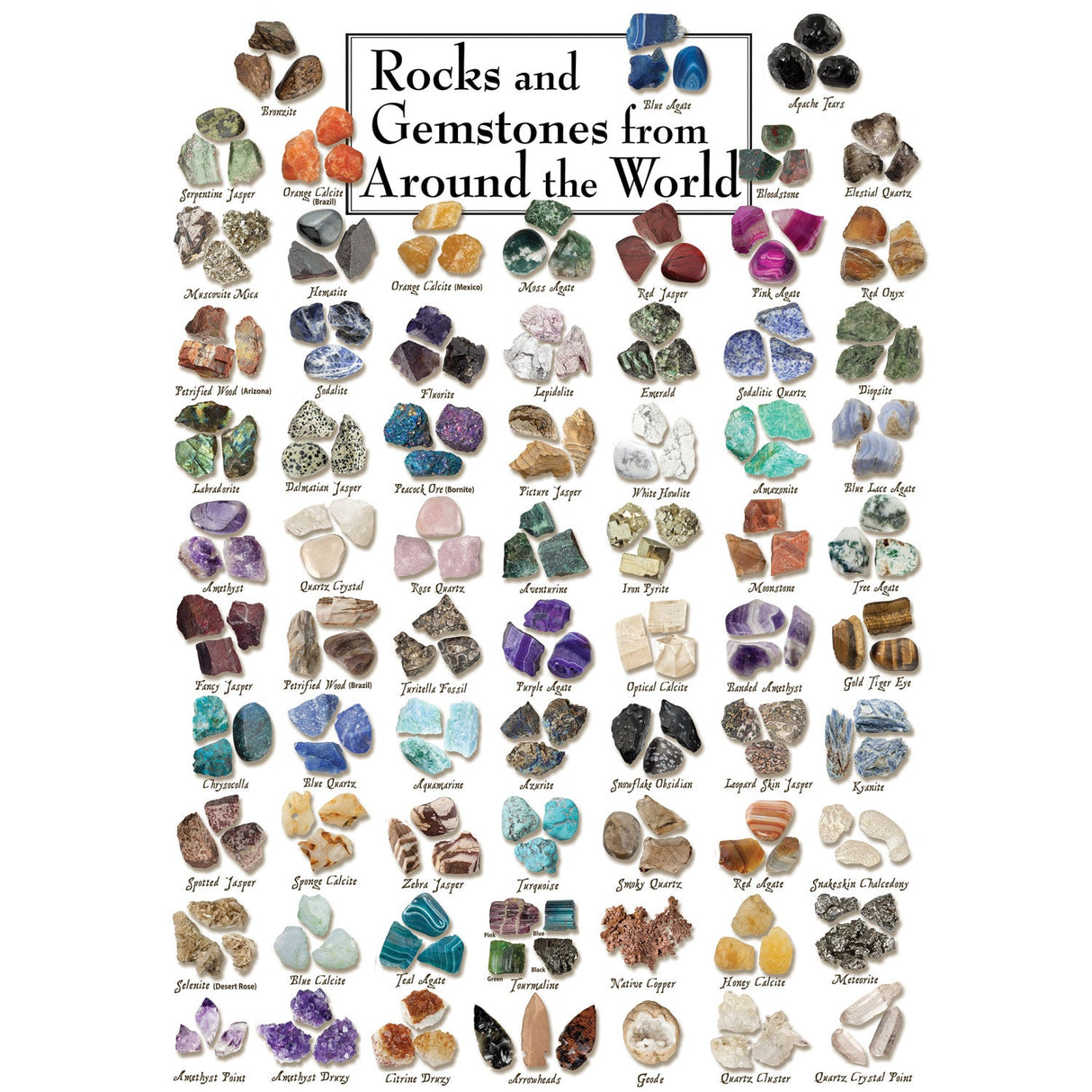 Rocks & Gemstones from Around the World 1000 Piece Jigsaw Puzzle