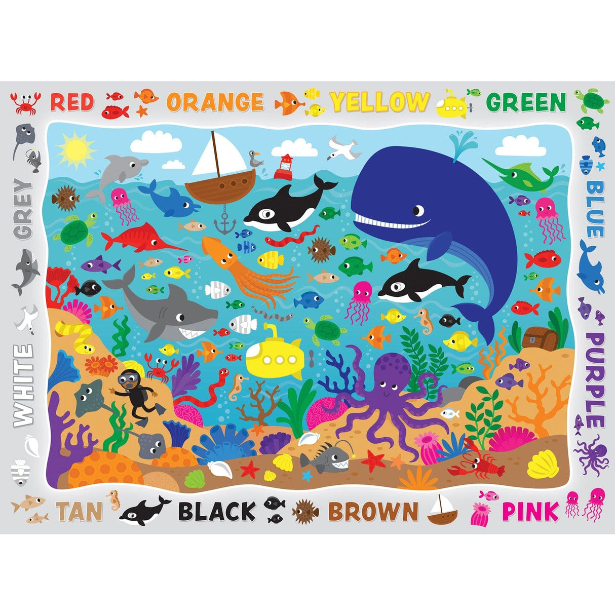 Hide & Seek - Colors in the Ocean 48 Piece Jigsaw Puzzle