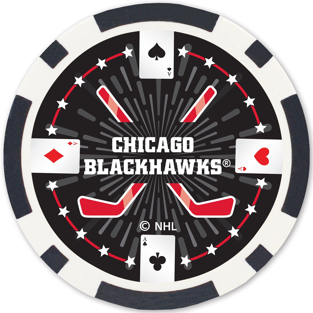 Chicago Blackhawks 100 Piece Poker Chips