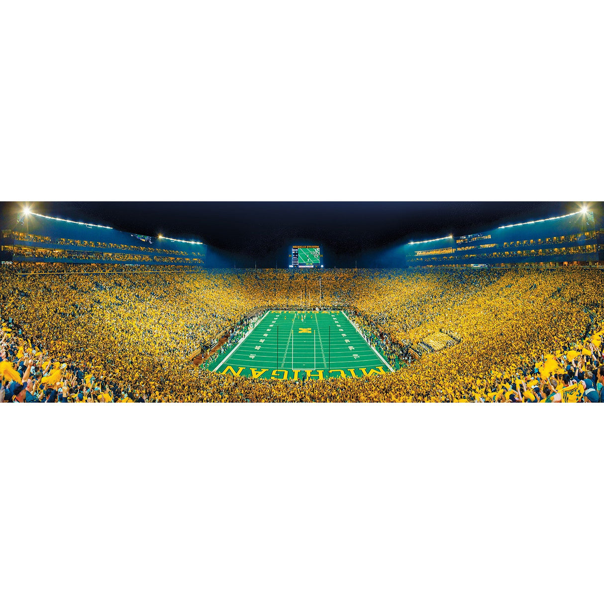 Michigan Wolverines - 1000 Piece Panoramic Jigsaw Puzzle - End View