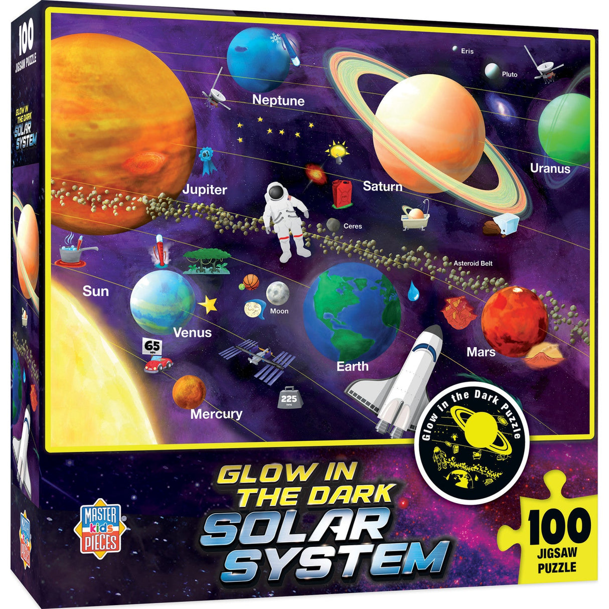 Glow in the Dark - Solar System 100 Piece Jigsaw Puzzle