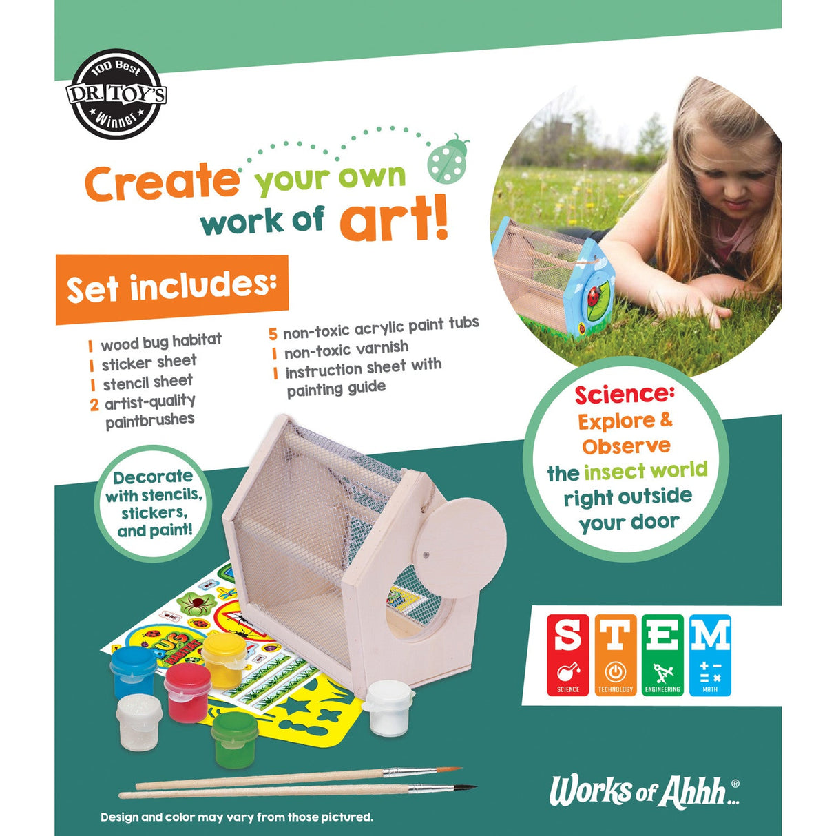 Bug Habitat Wood Craft & Paint Kit