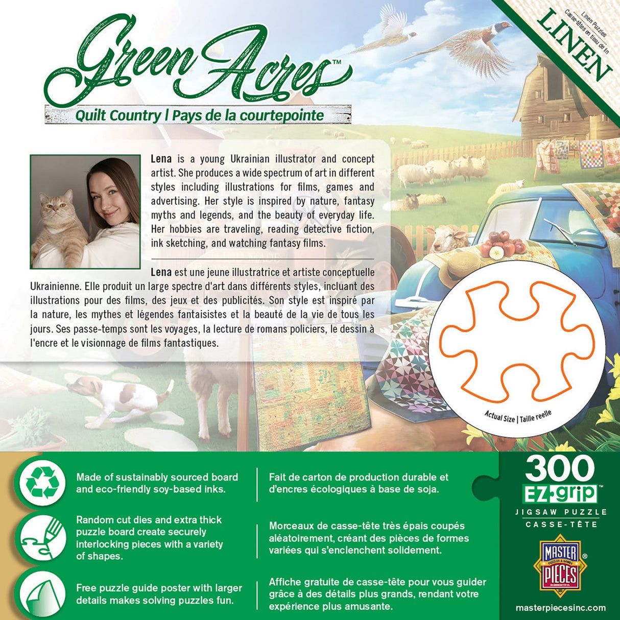 Green Acres - Quilt Country 300 Piece EZ Grip Jigsaw Puzzle