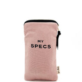 My Specs Glasses Case with Outside Pocket, Pink/Blush