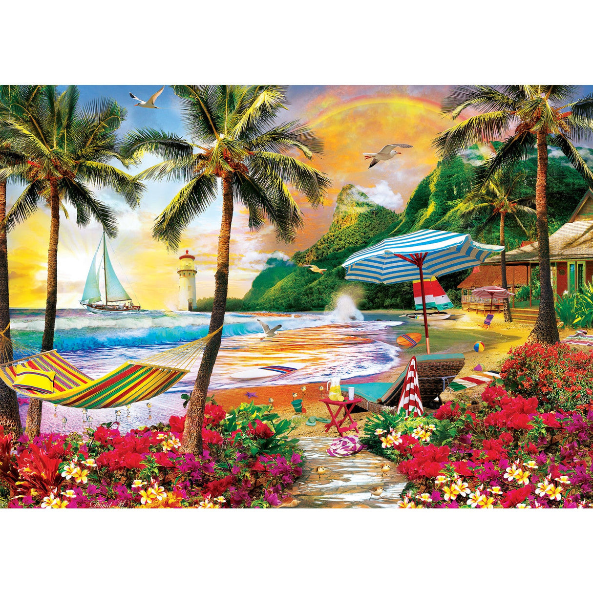 Paradise Beach - Hawaiian Life 500 Piece Jigsaw Puzzle