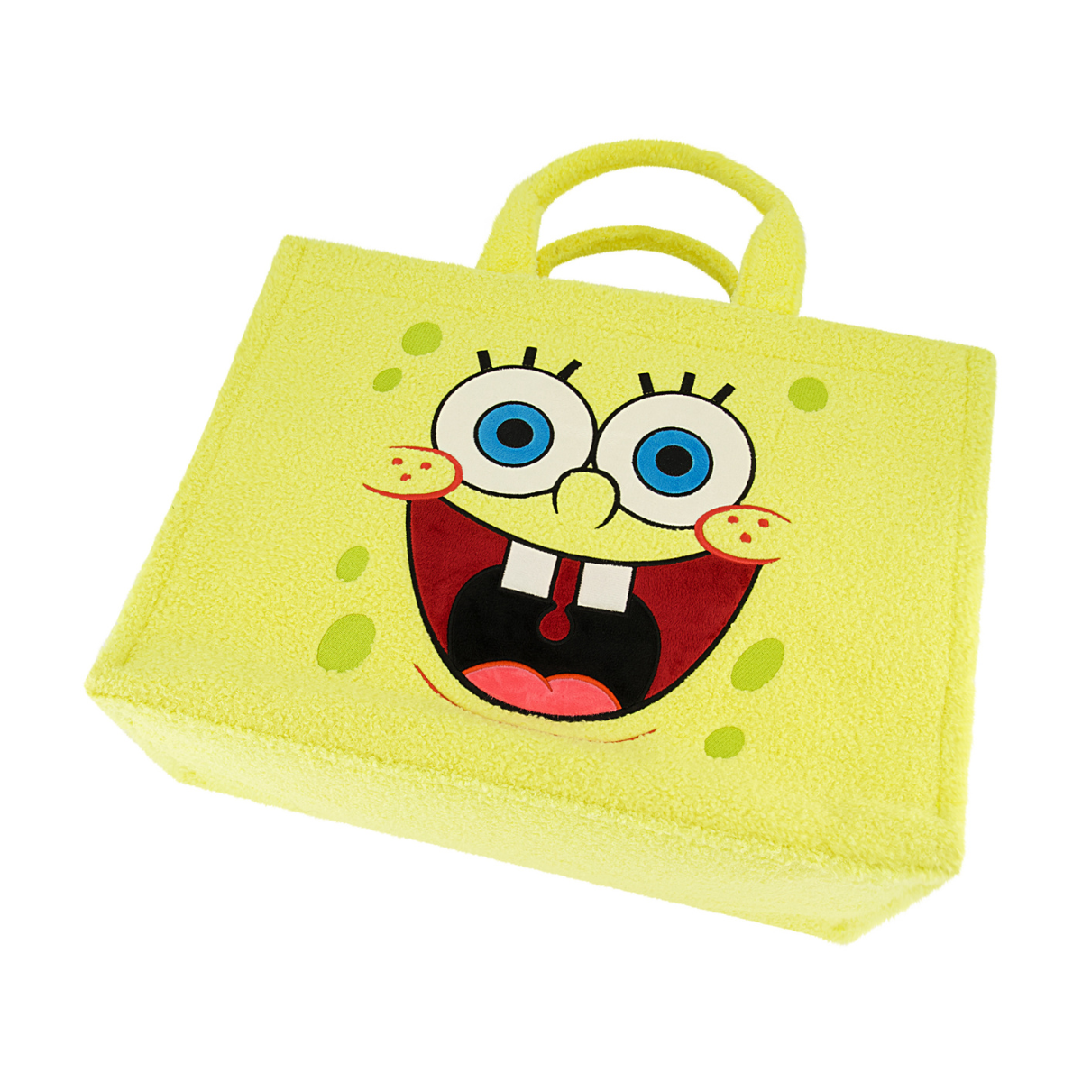 SpongeBob Yellow Travel Sherpa Tote with Trolley Strap