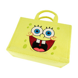 SpongeBob Yellow Travel Sherpa Tote with Trolley Strap