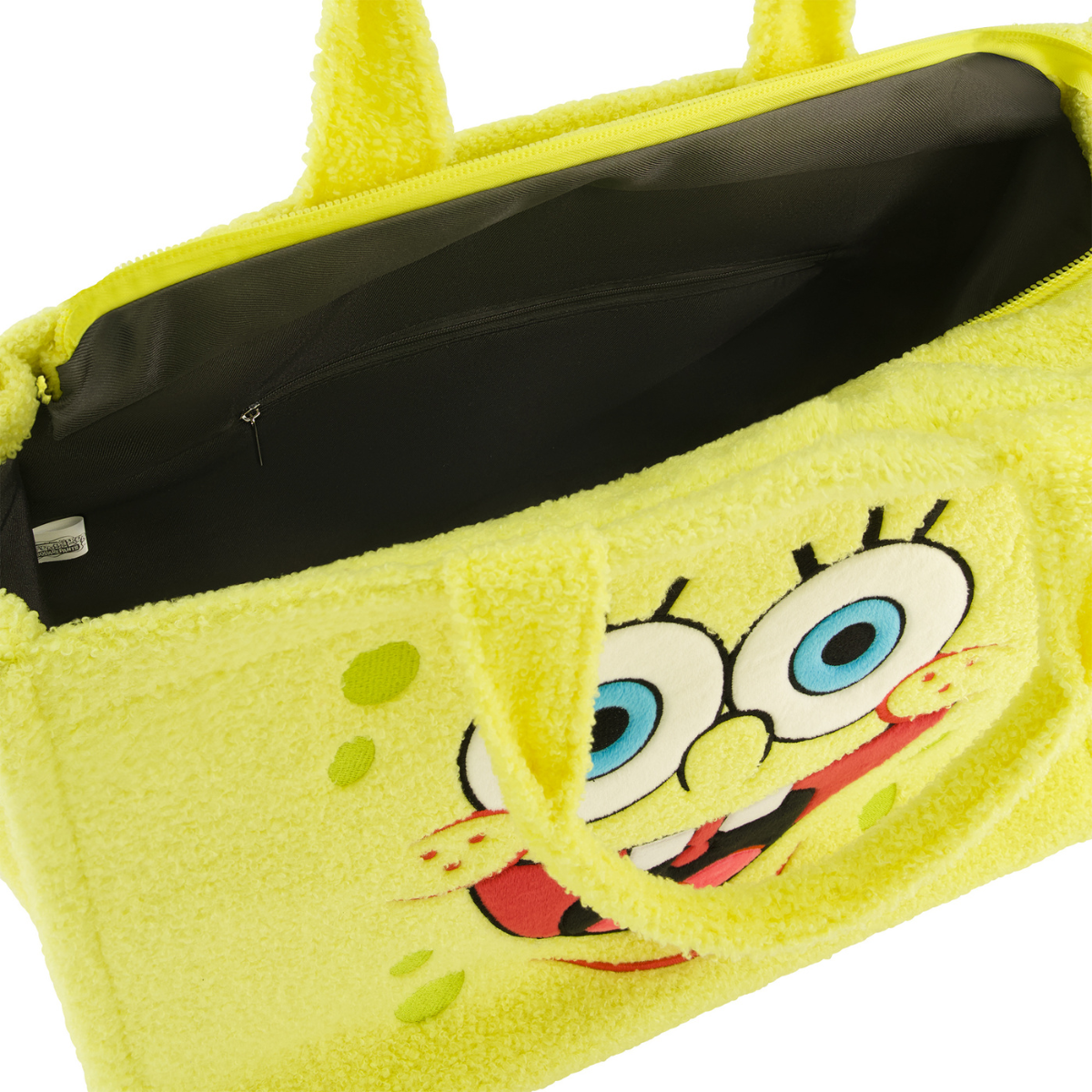 SpongeBob Yellow Travel Sherpa Tote with Trolley Strap