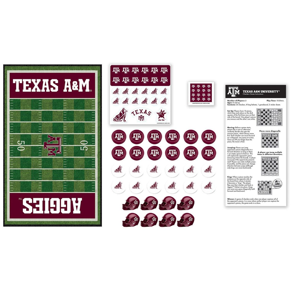 Texas A&M Aggies Checkers Board Game