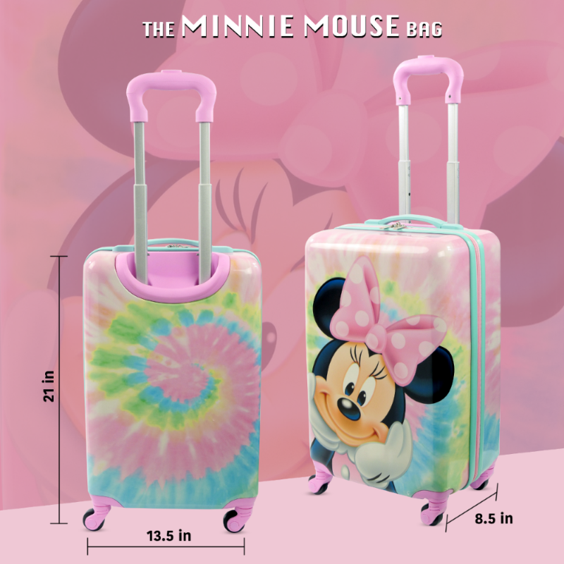 Equipaje giratorio de mano de 21" para niños de Disney Minnie Mouse