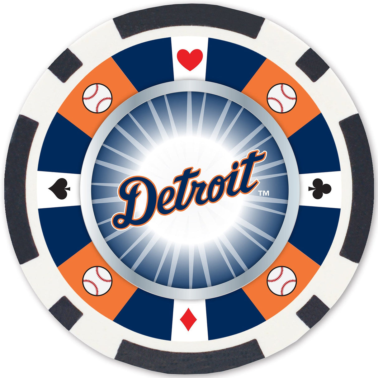 Detroit Tigers 100 Piece Poker Chips