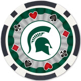 Michigan State Spartans 100 Piece Poker Chips