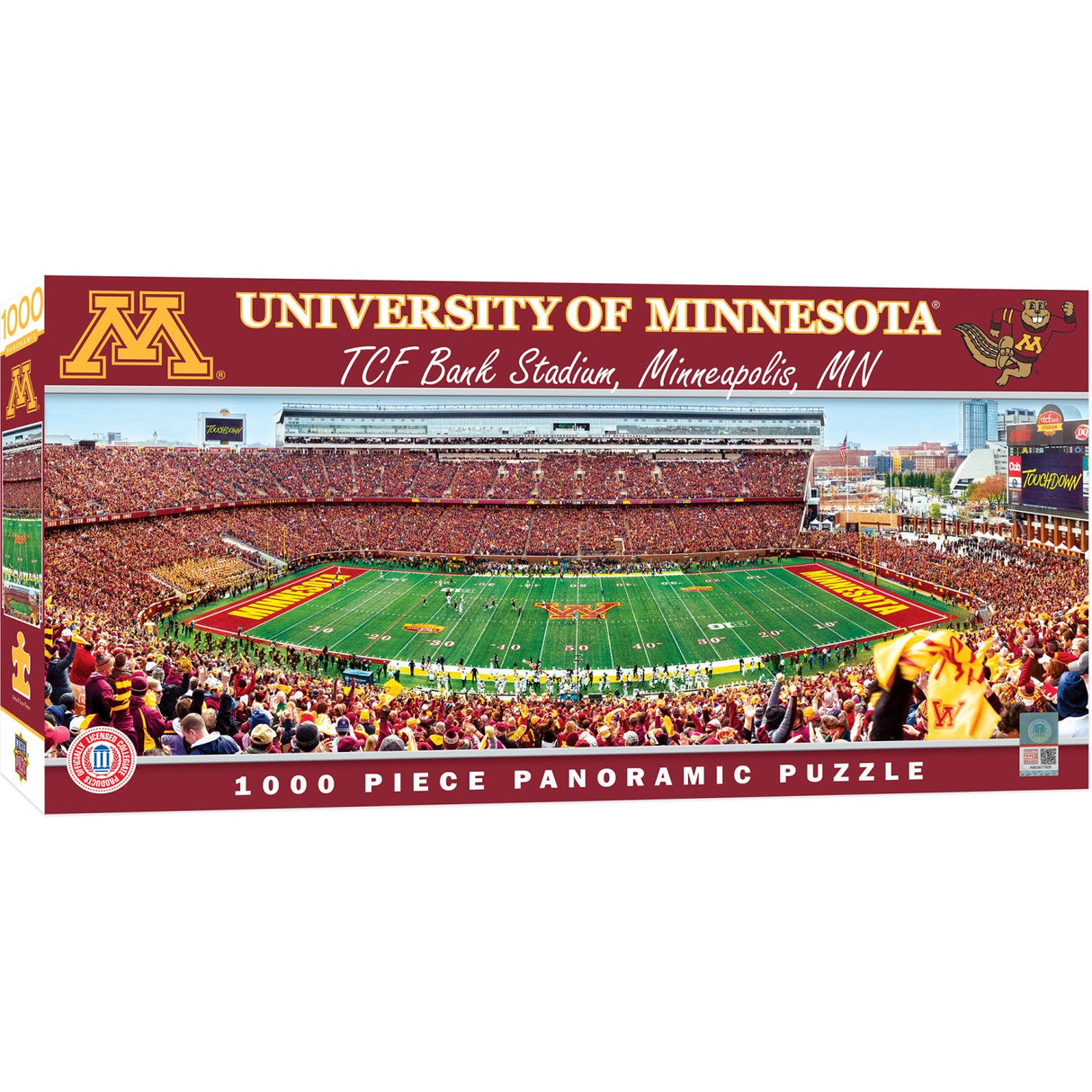 Minnesota Golden Gophers - 1000 Piece Panoramic Jigsaw Puzzle - Daytime