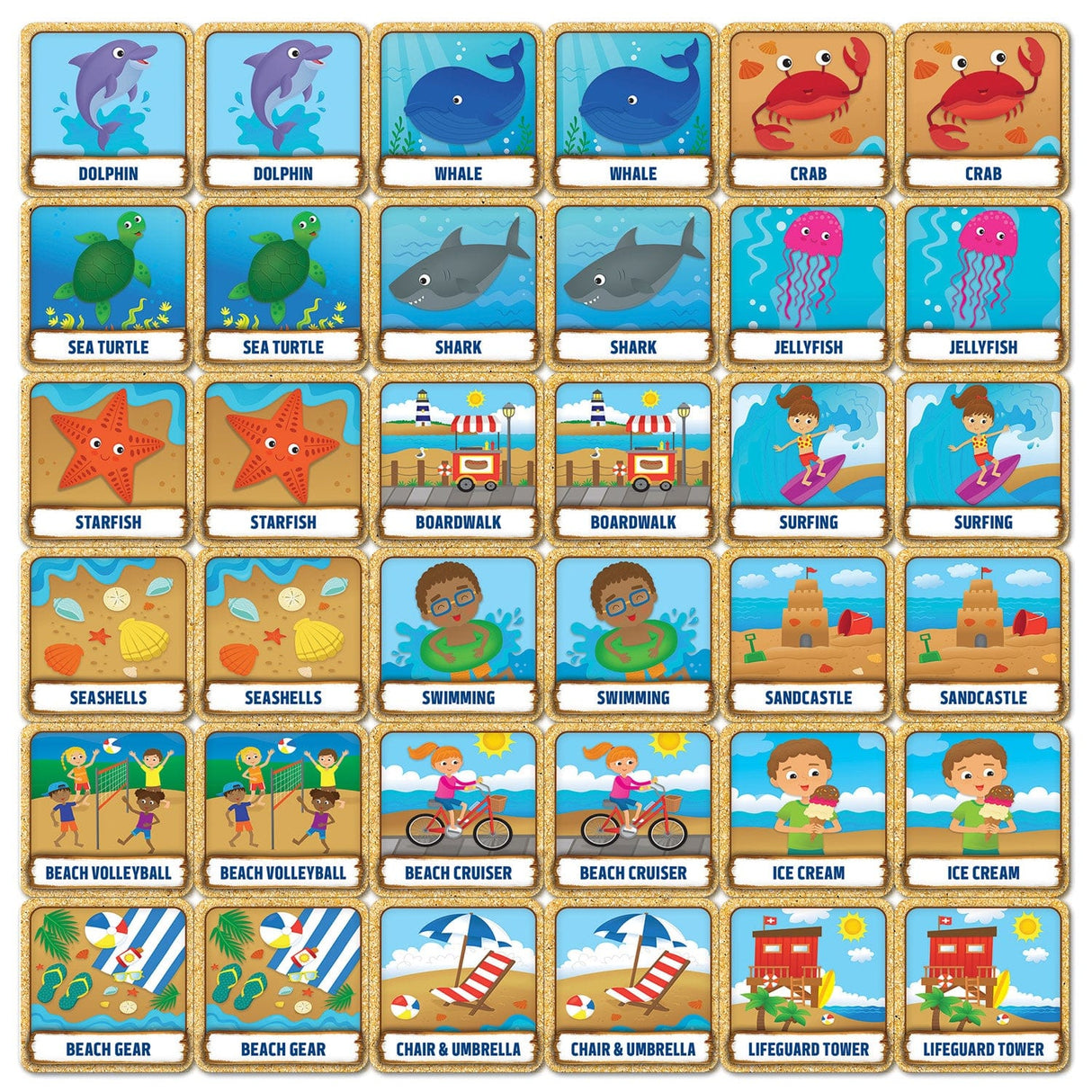 Beach Life Matching Game