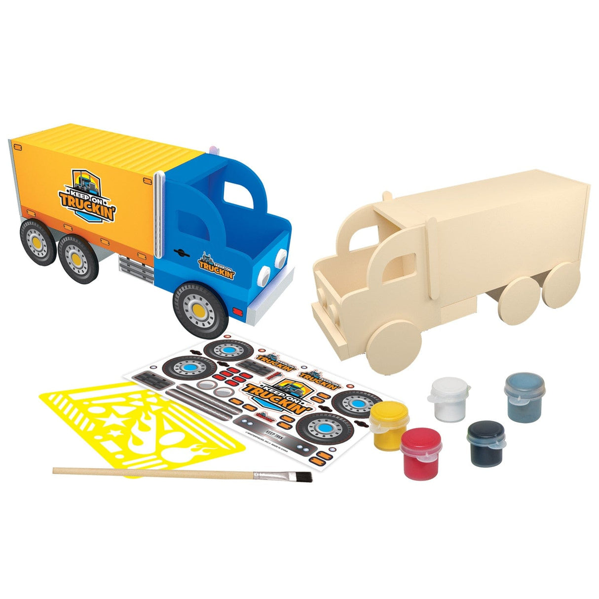 Semi Truck Wood Paint Set