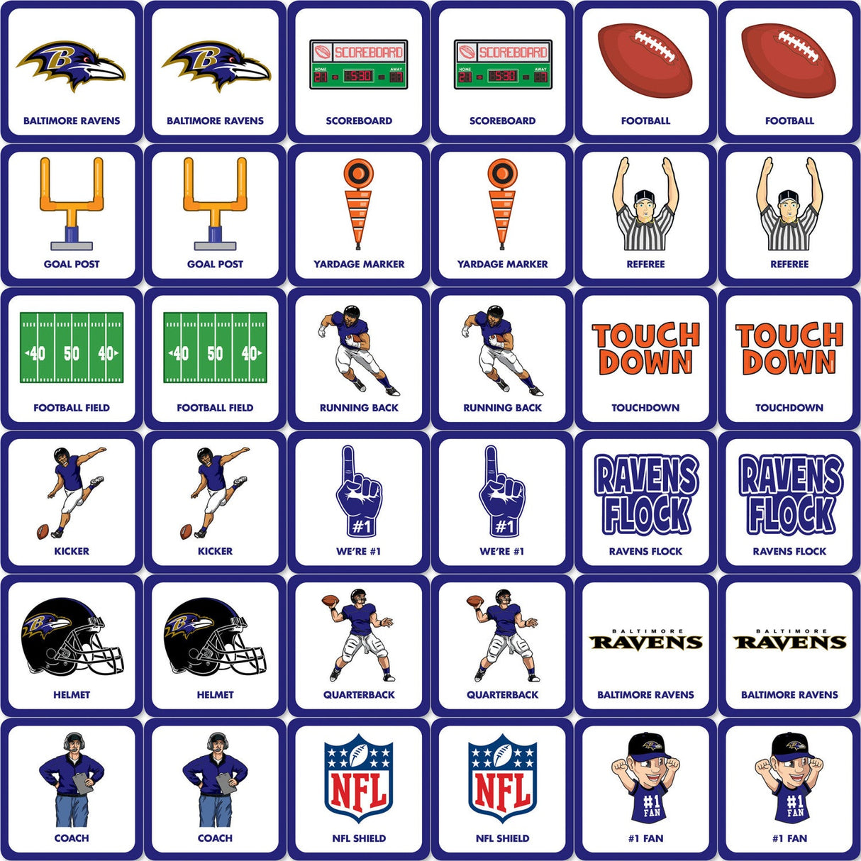 Baltimore Ravens Matching Game