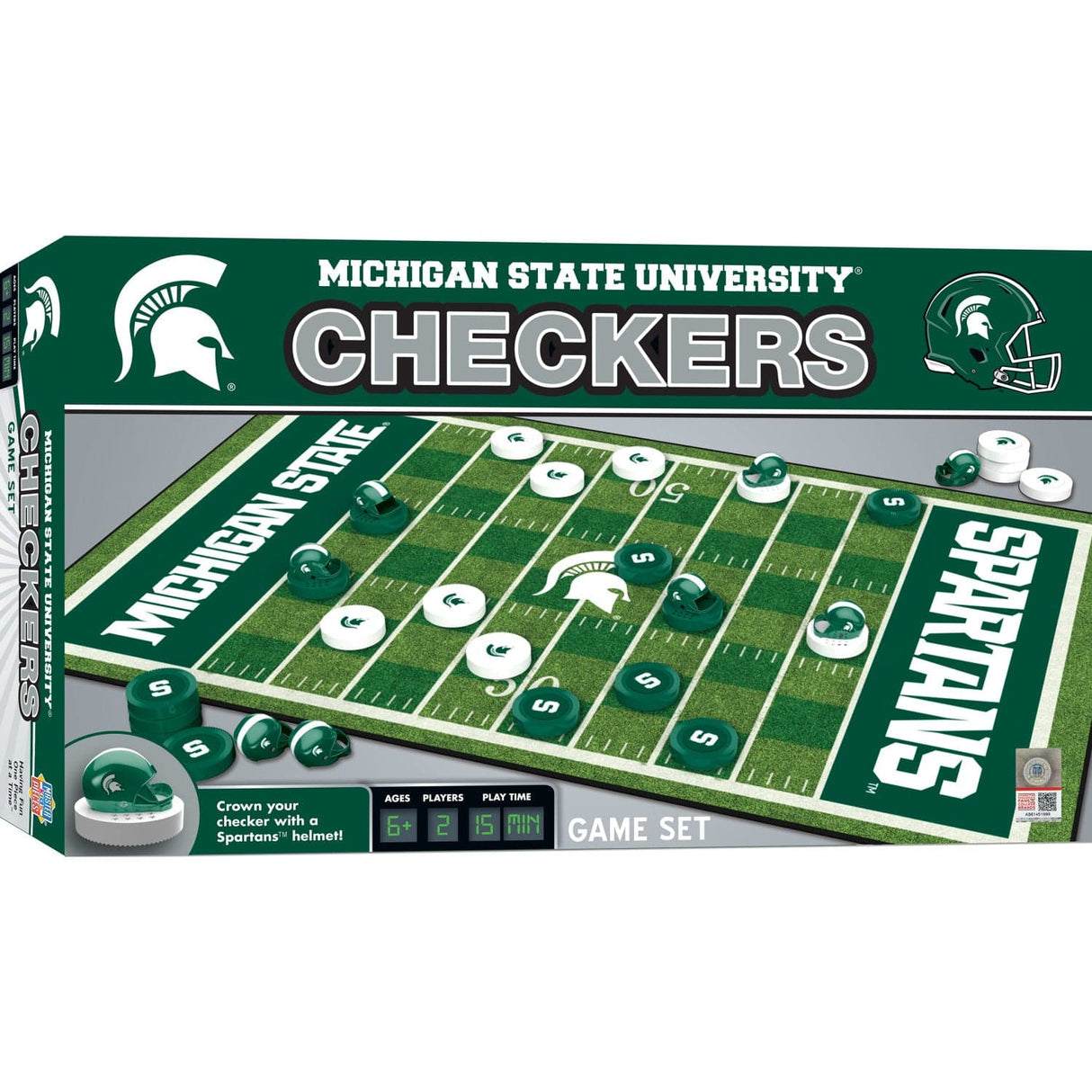 Michigan State Spartans Checkers Board Game