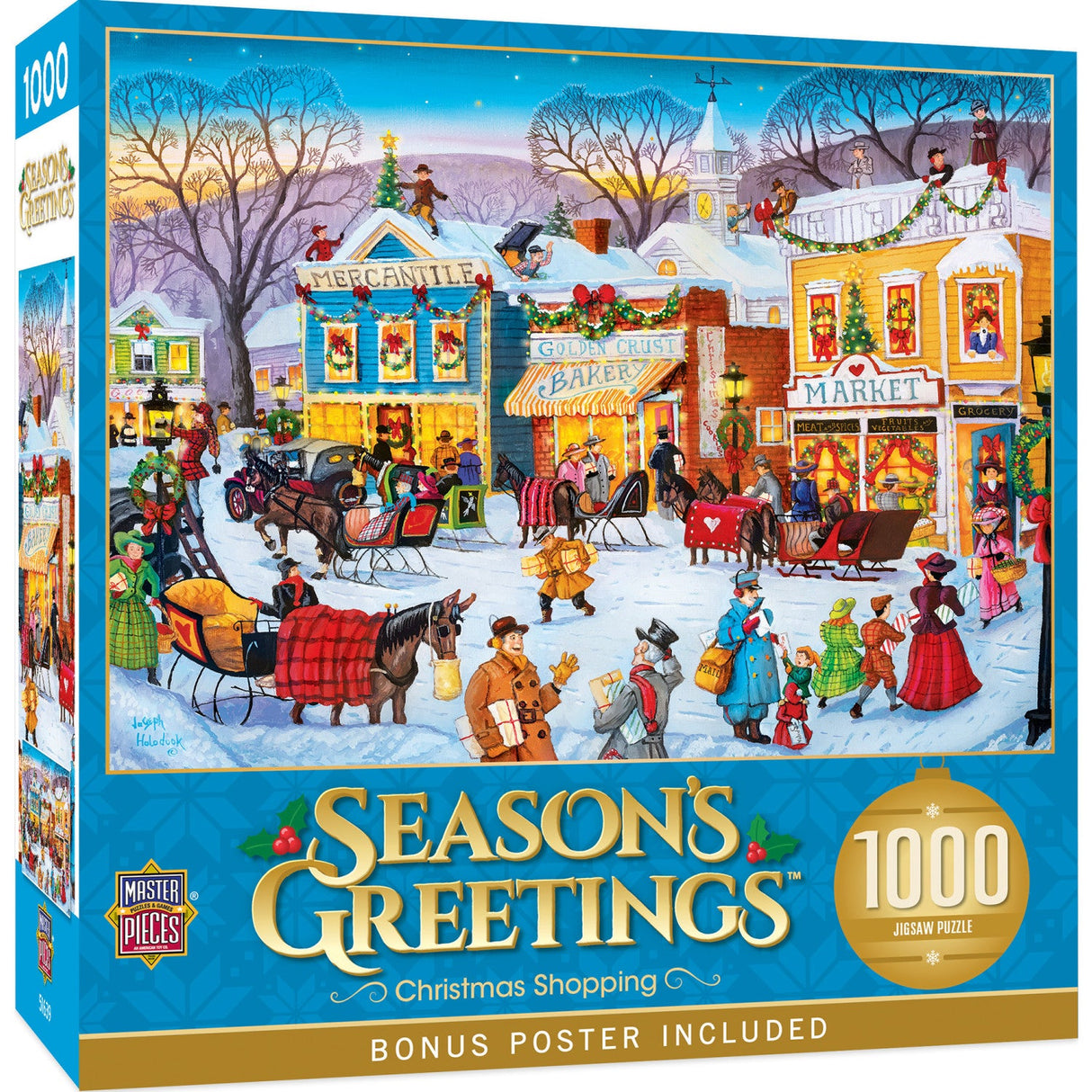 Season's Greetings - Christmas Shopping 1000 Piece Jigsaw Puzzle