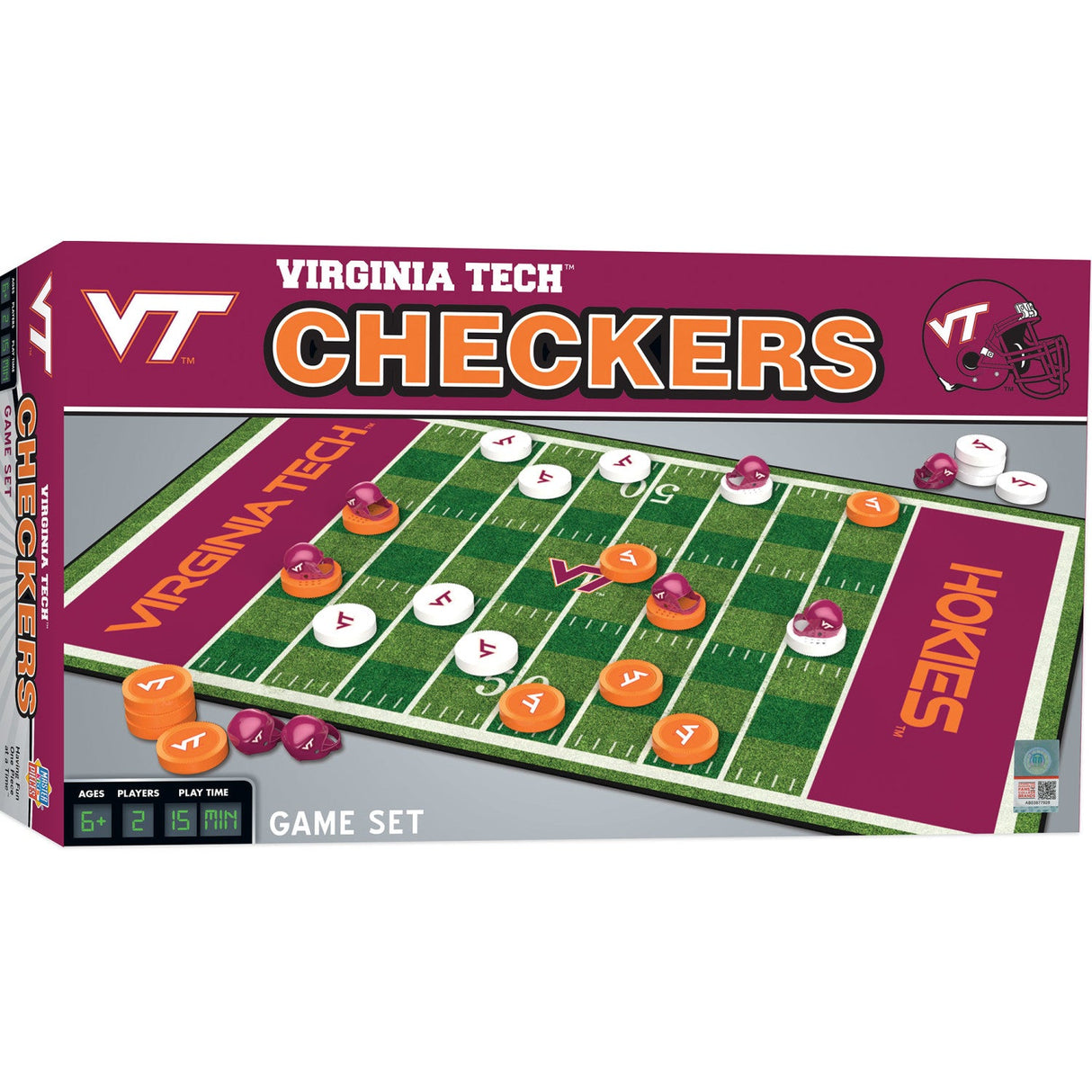 Virginia Tech Hokies Checkers Board Game