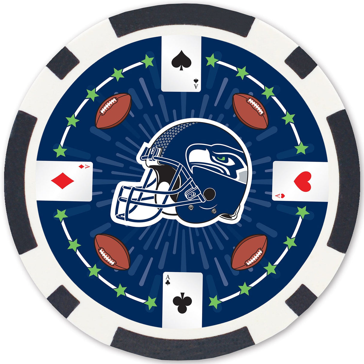 Seattle Seahawks 100 Piece Poker Chips