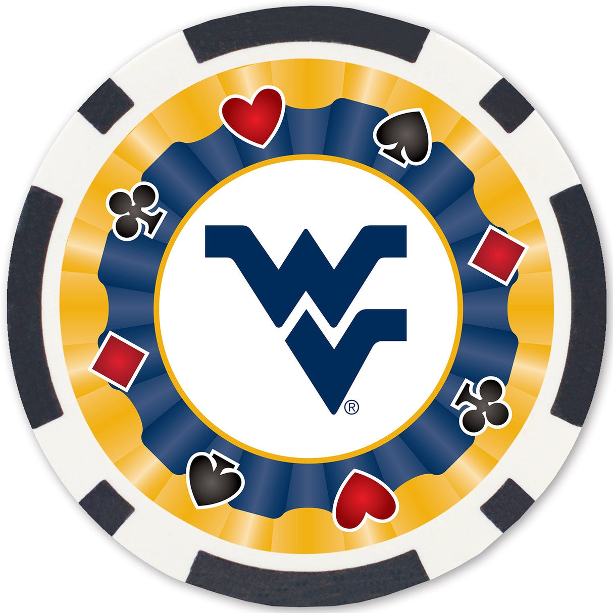 West Virginia Mountaineers 100 Piece Poker Chips