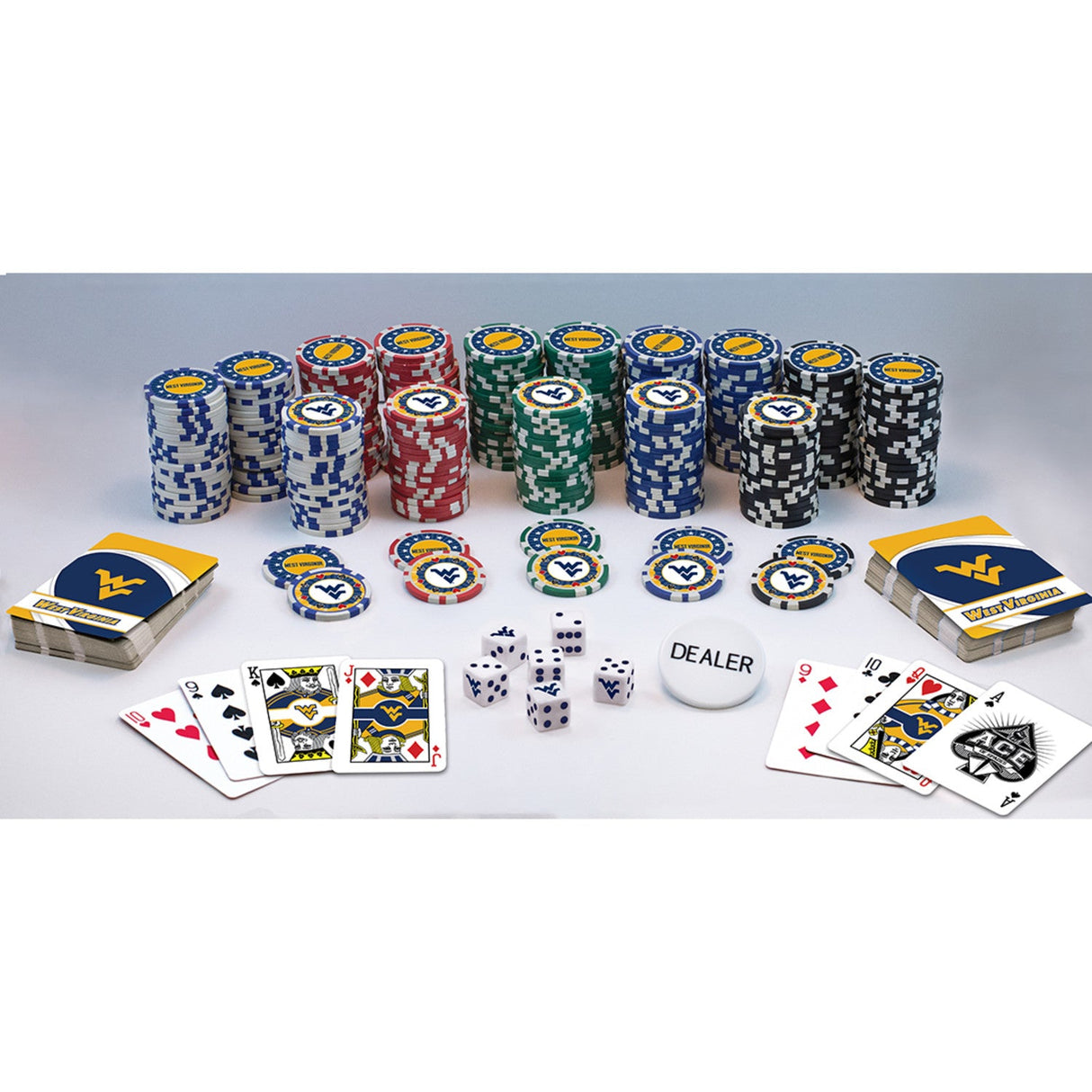 West Virginia Mountaineers 300 Piece Poker Set