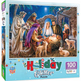 Holiday Glitter - Christ is Born 100 Piece Jigsaw Puzzle