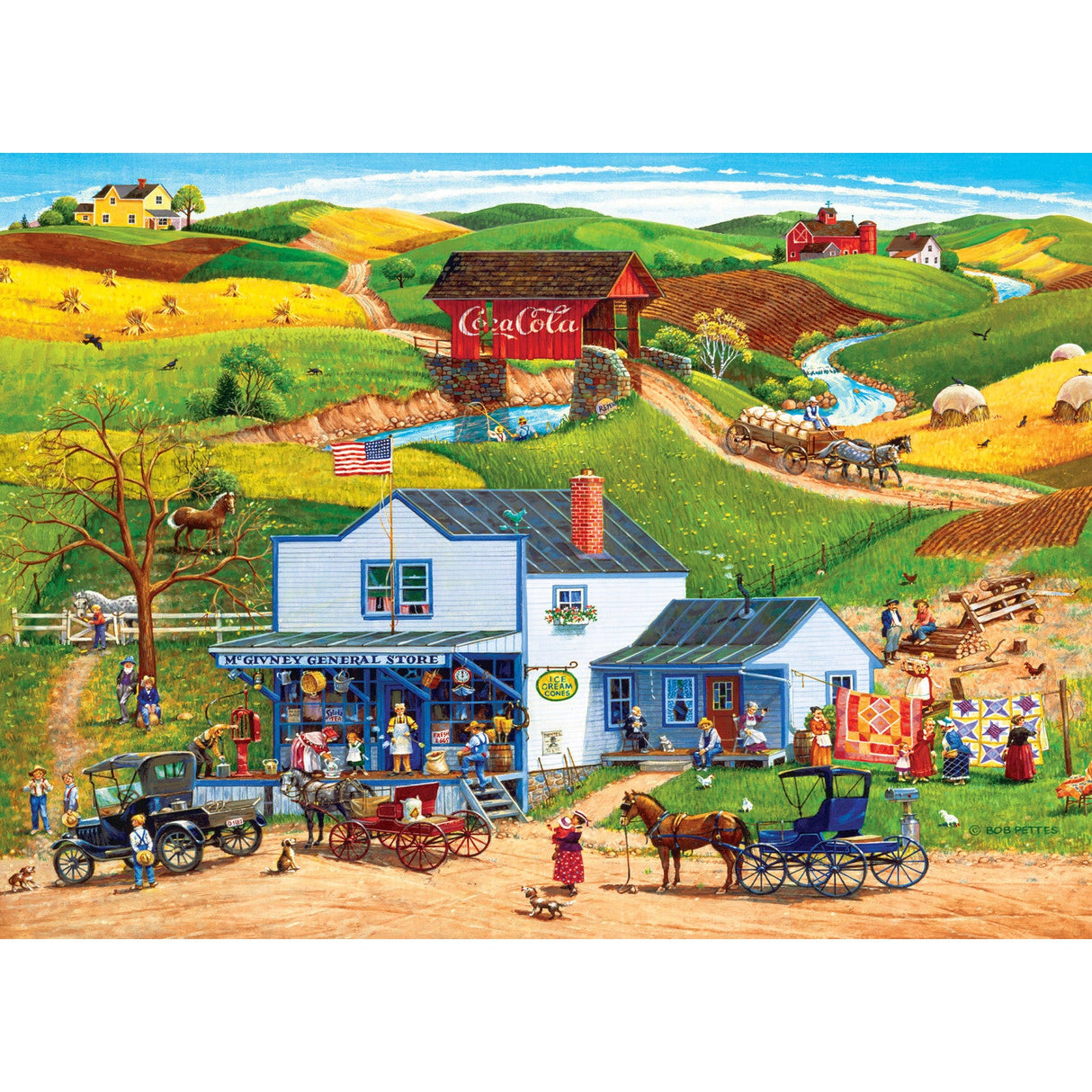 Hometown Gallery - McGiveny's Country Store 1000 Piece Jigsaw Puzzle