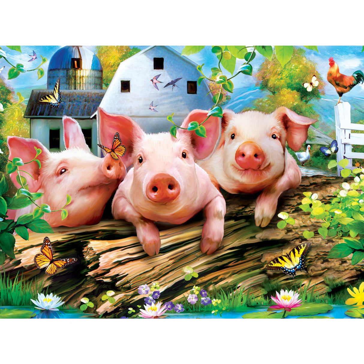 Green Acres - Three Lil' Pigs 300 Piece EZ Grip Jigsaw Puzzle