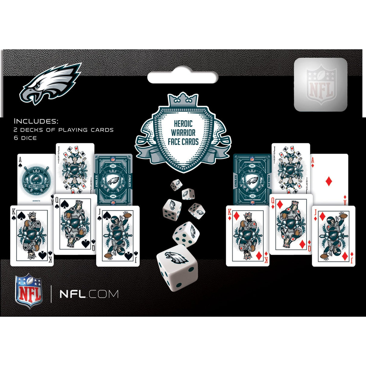 Philadelphia Eagles - 2-Pack Playing Cards & Dice Set