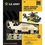 U.S. Army - Apache Helicopter Wood Craft & Paint Kit