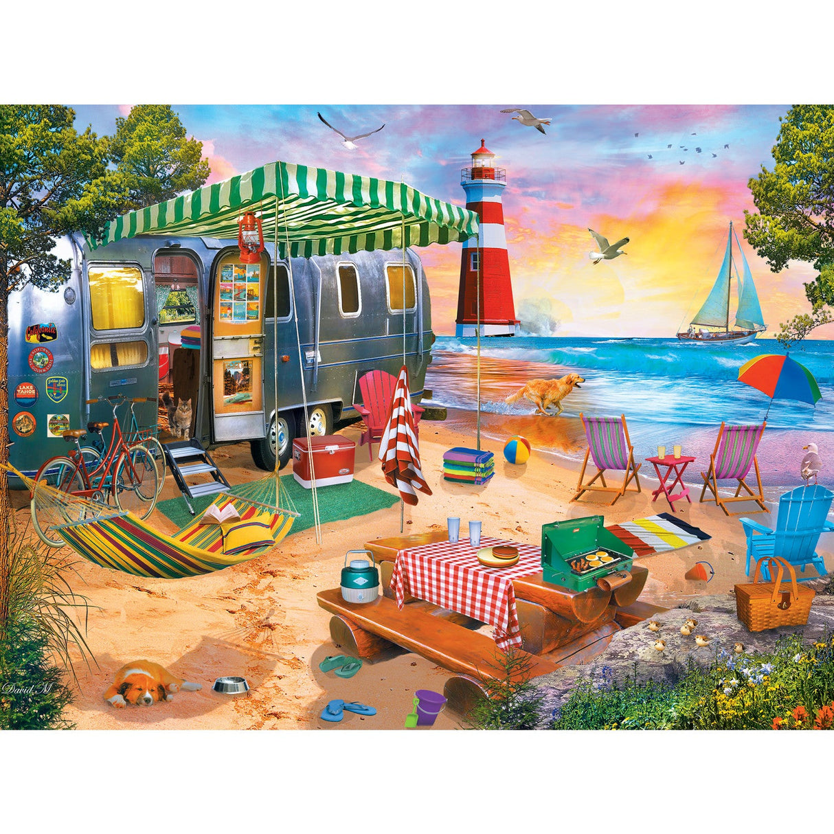 Campside - Oceanside Camping 300 Piece EZ Grip Jigsaw Puzzle