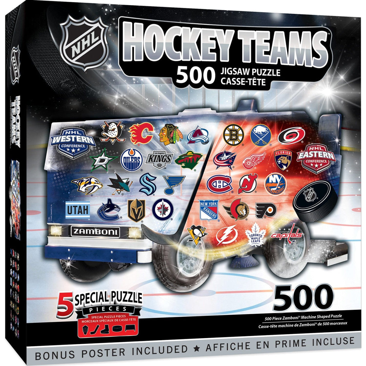 NHL - Zamboni 500 Piece Shaped Jigsaw Puzzle