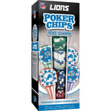 Detroit Lions 100 Piece Poker Chips