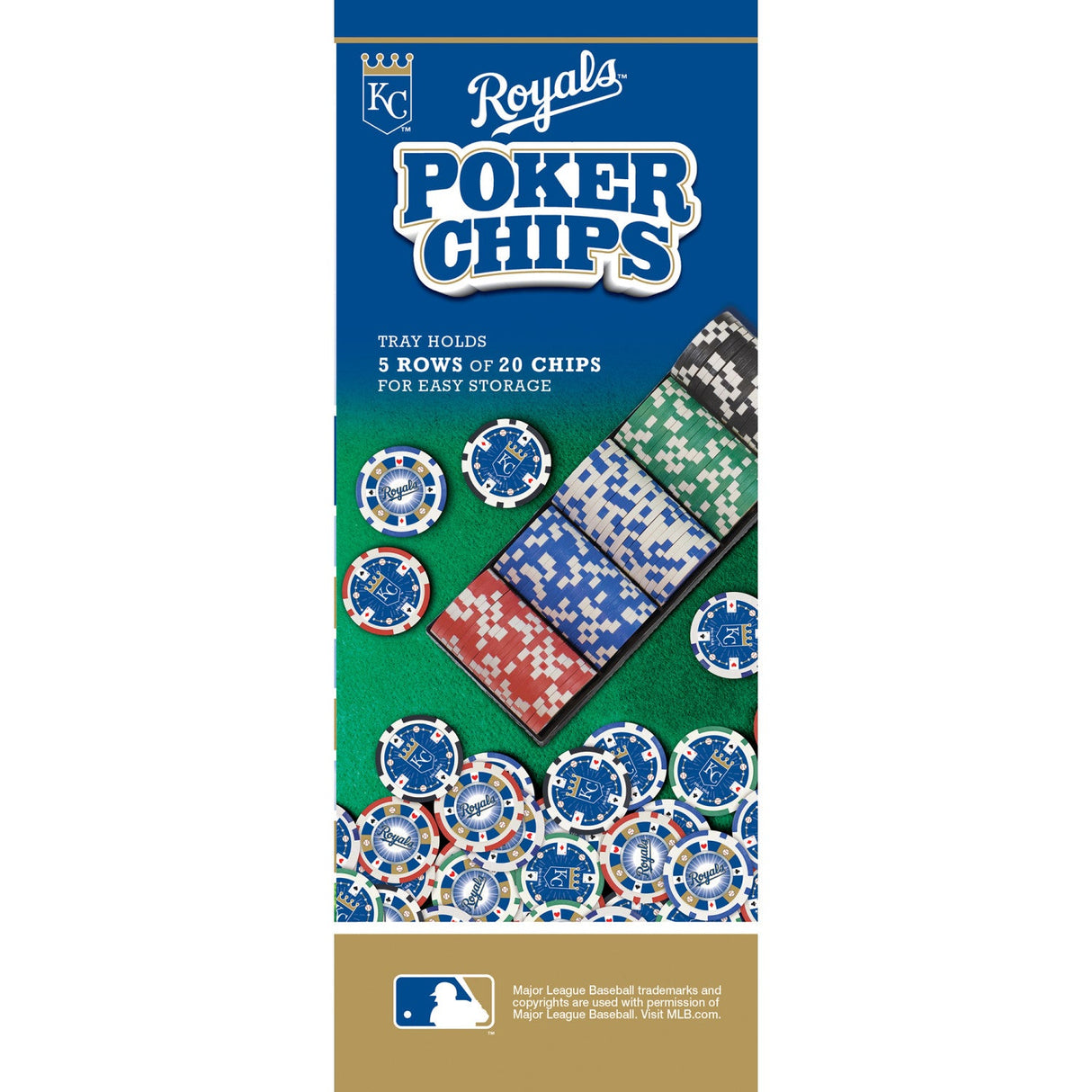 Kansas City Royals 100 Piece Poker Chips