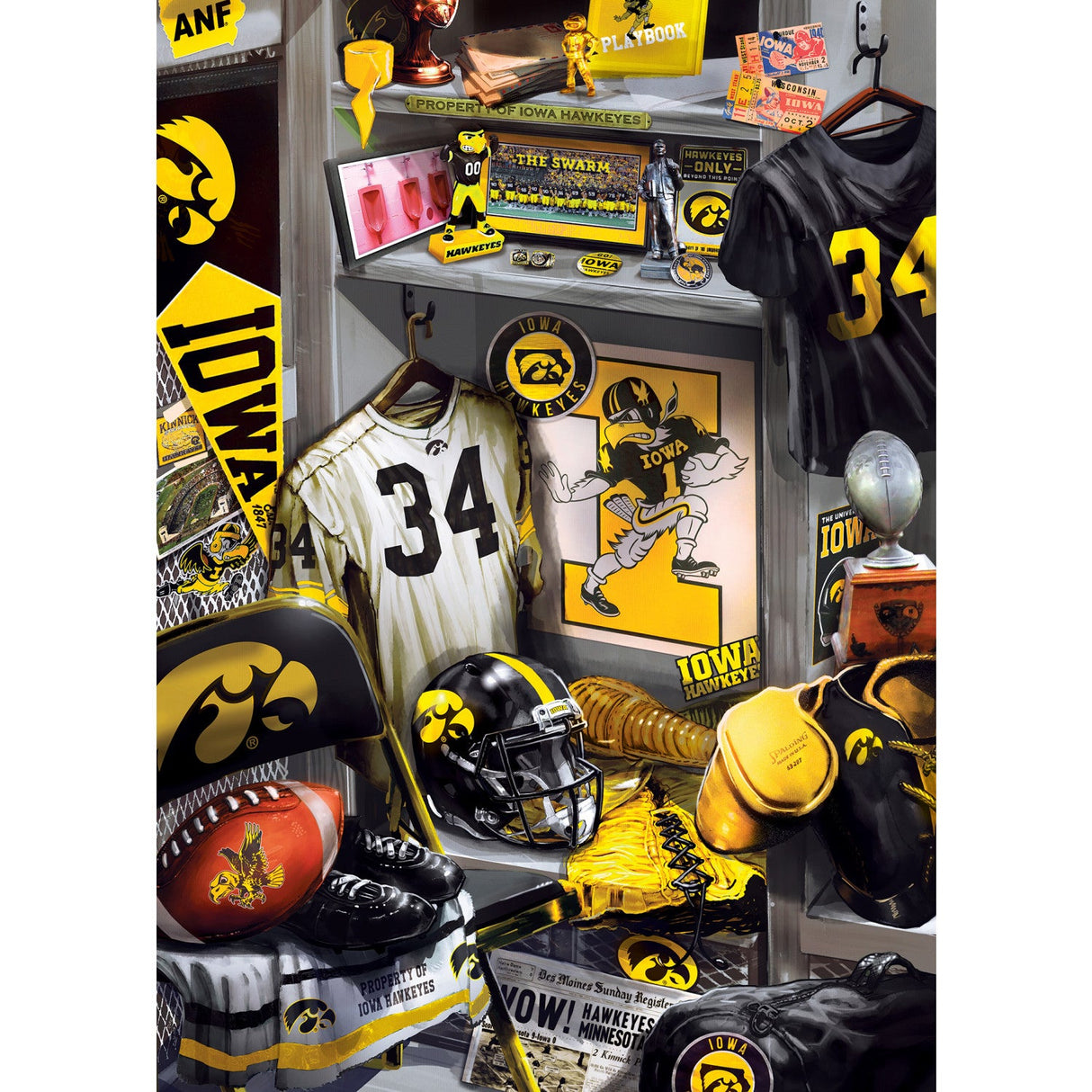 Iowa Hawkeyes - Locker Room 500 Piece Jigsaw Puzzle