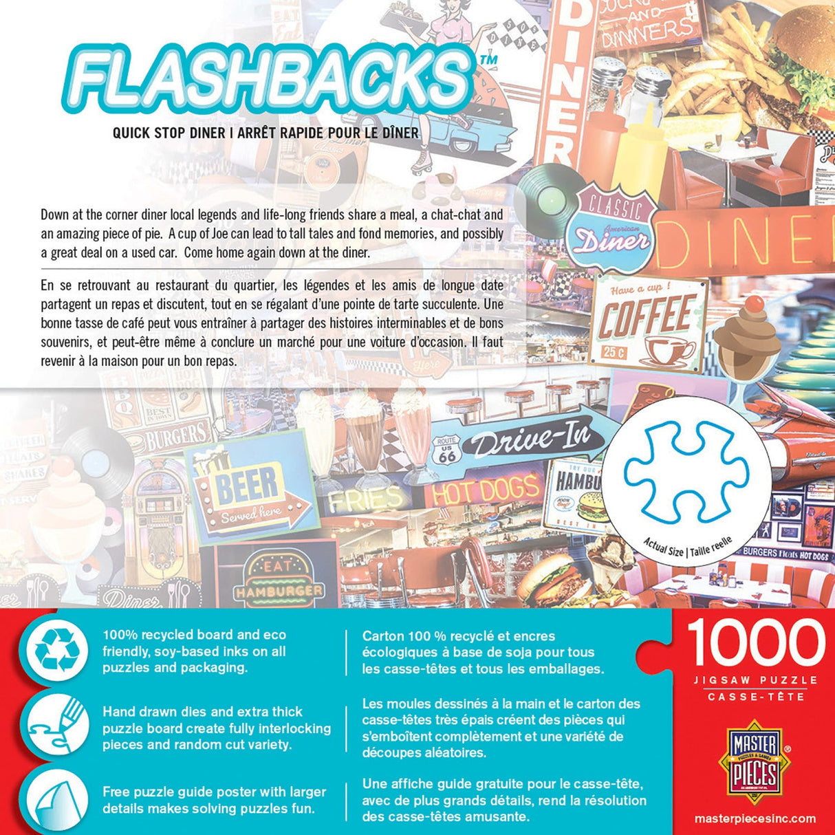 Flashbacks - Quick Stop Diner 1000 Piece Jigsaw Puzzle