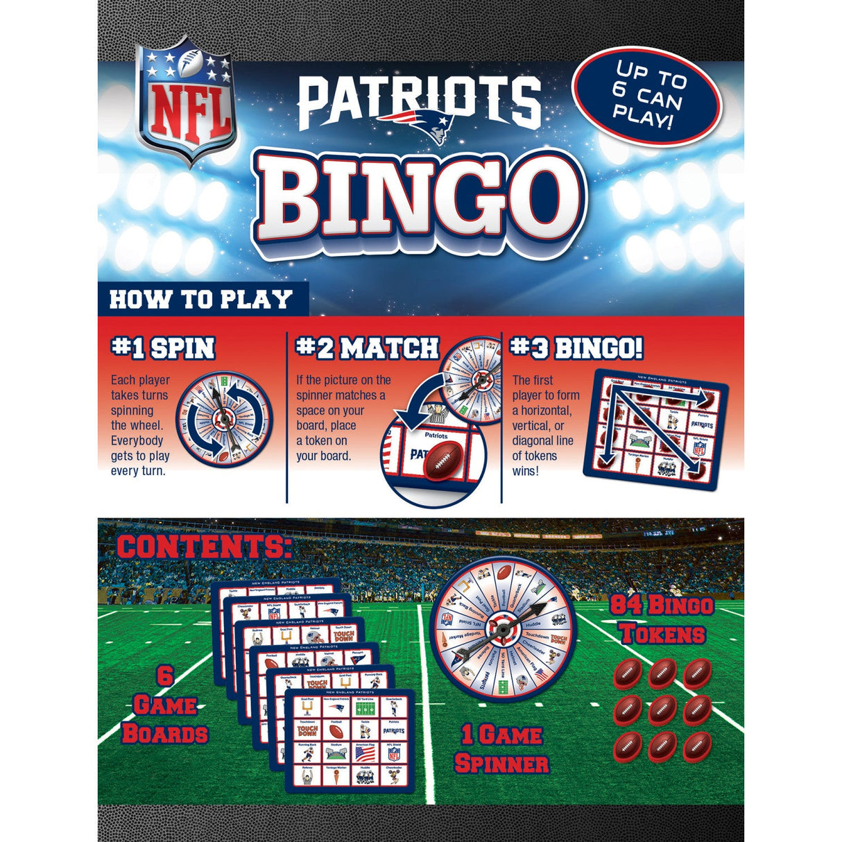 New England Patriots Bingo Game