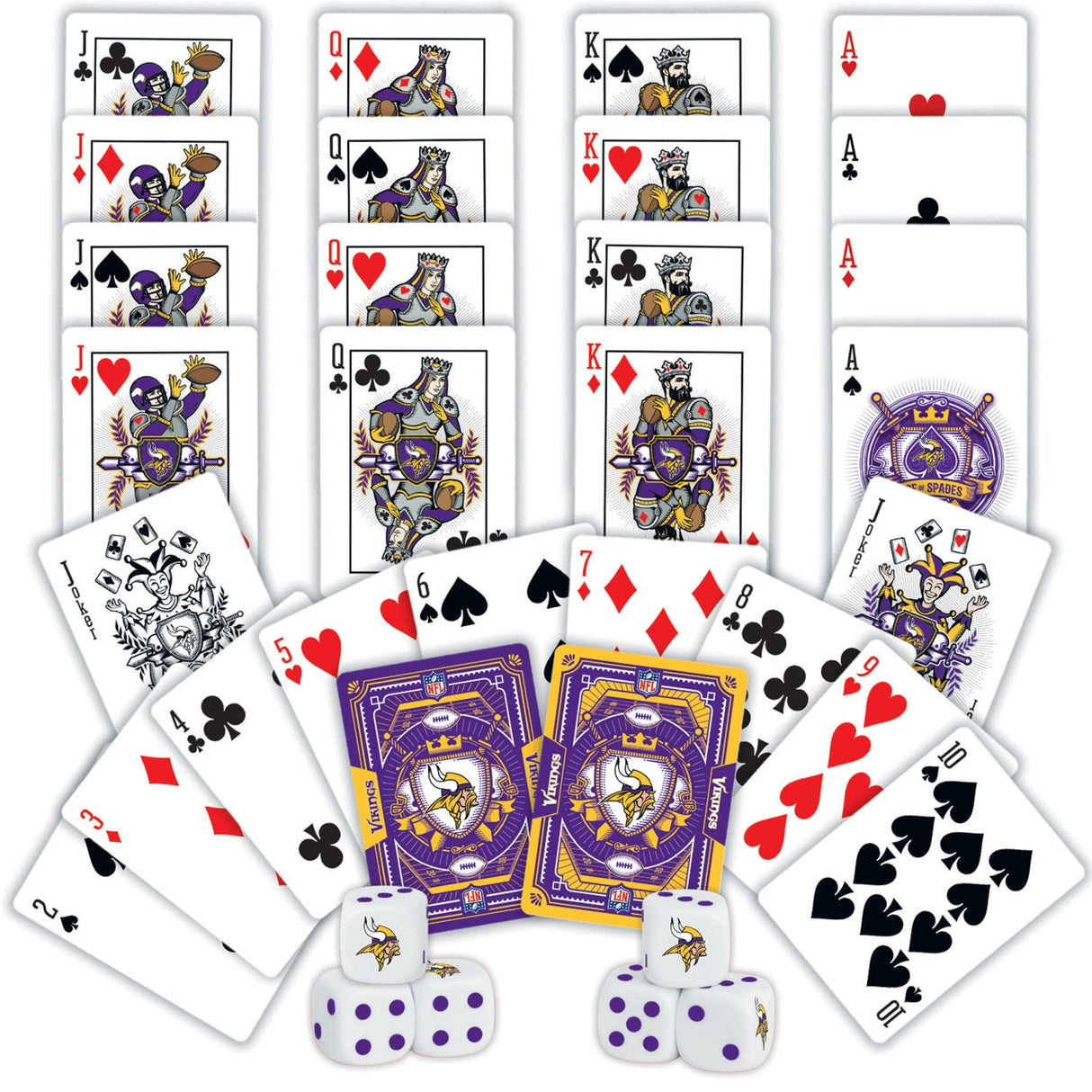 Minnesota Vikings - 2-Pack Playing Cards & Dice Set